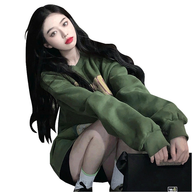 NRVP Áo Hoodie Thể Thao Tay Dài Có In Chữ Thời Trang Phong Cách Cho Nữ