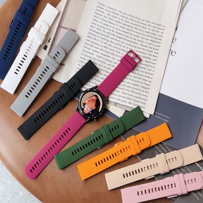 Dây Đeo Silicon Họa Tiết Sọc Caro Phù Hợp Cho Đồng Hồ Thông Minh Samsung galaxy watch 4 / 5 / 5Pro / active 2