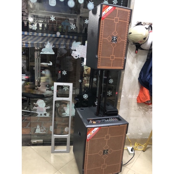Loa cột Active karaoke cao cấp Dalton LP-115SA & LP-110F( 1 Loa full, 1 loa sub, công suất 800W, kèm 2 micro UHF karaoke