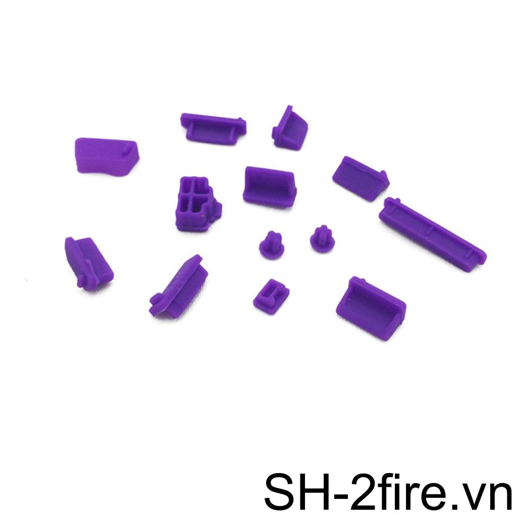 Bộ 13 Vỏ Bọc Cổng Laptop Bằng Silicone Nhiều Màu Chống Bụi Đa Năng