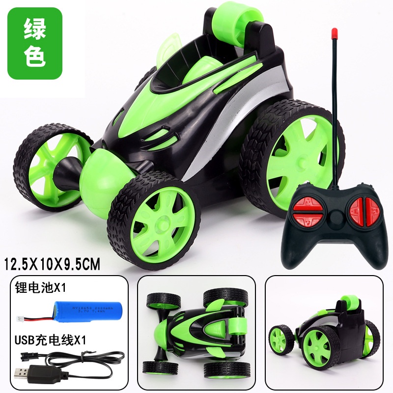 Xe Oto Điều Khiển 4 Chiều Stunt Car Nhào Lộn Xoay 360 Độ Pin