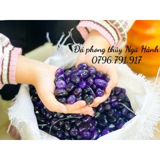 Sỏi tím siêu đẹp trải hồ cá, chậu cảnh cực sang