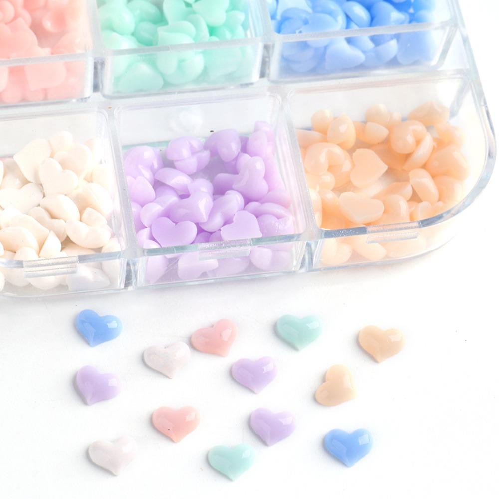 Phụ Kiện Trang Trí Móng Tay Hình Trái Tim 3D Bằng Nhựa Resin