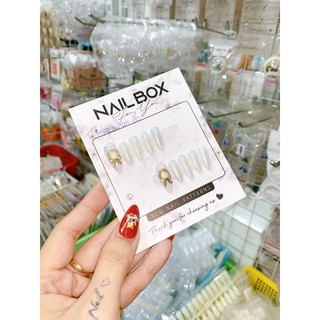 Móng giả tráng gương ánh trai mix charm xịn