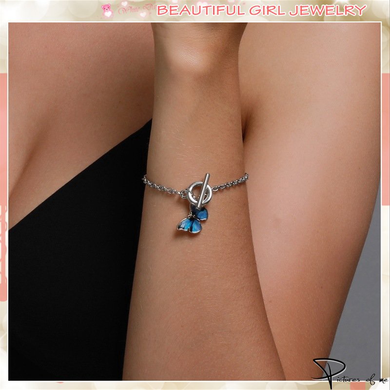 Vòng Tay Hợp Kim Mặt Hình Bướm Cho Nam Và Nữ