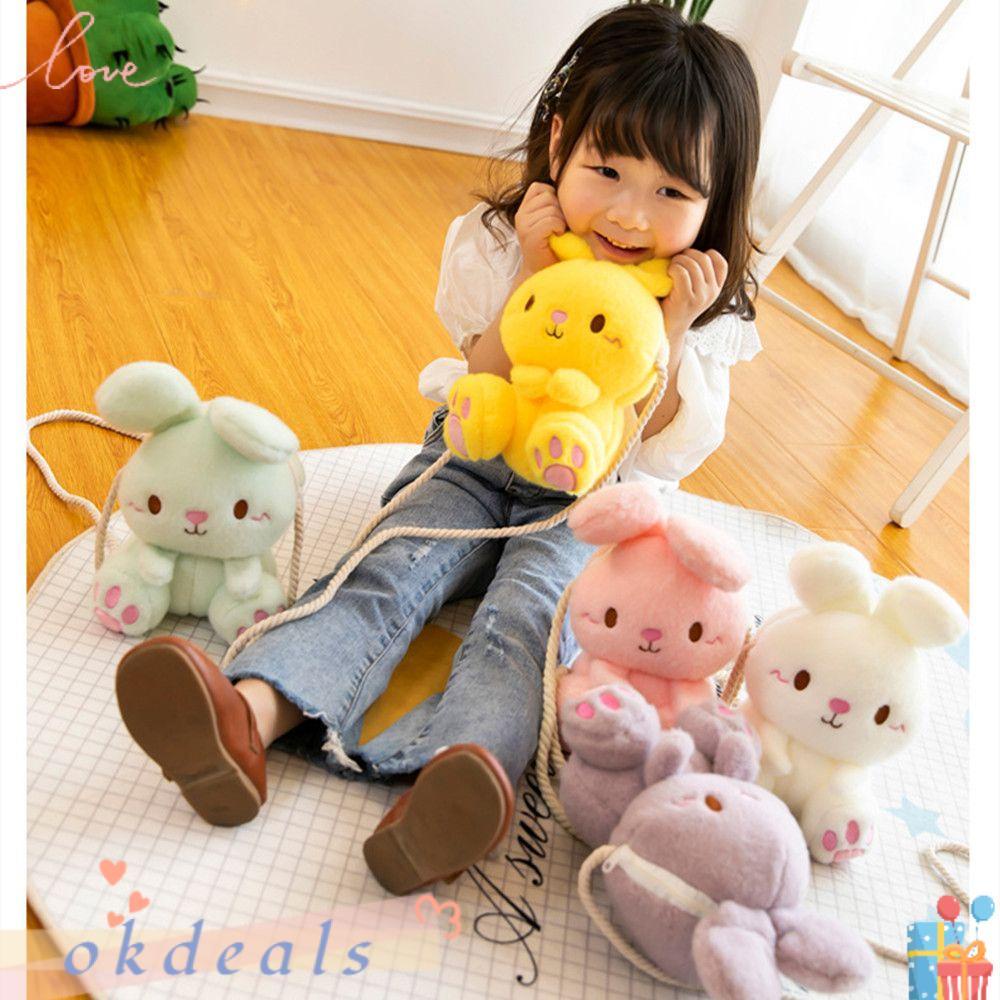 Túi đeo chéo hình thỏ nhồi bông dễ thương cho bé