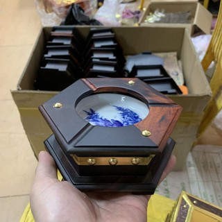 Gạt tàn lục giác gỗ trắc cao cấp