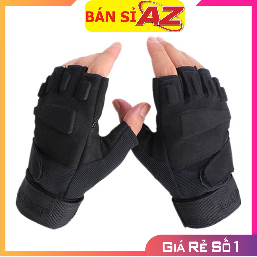 ✔️ Găng Tay Blackhawh, Găng Tay Xe Máy Cụt Ngón Đi Phượt