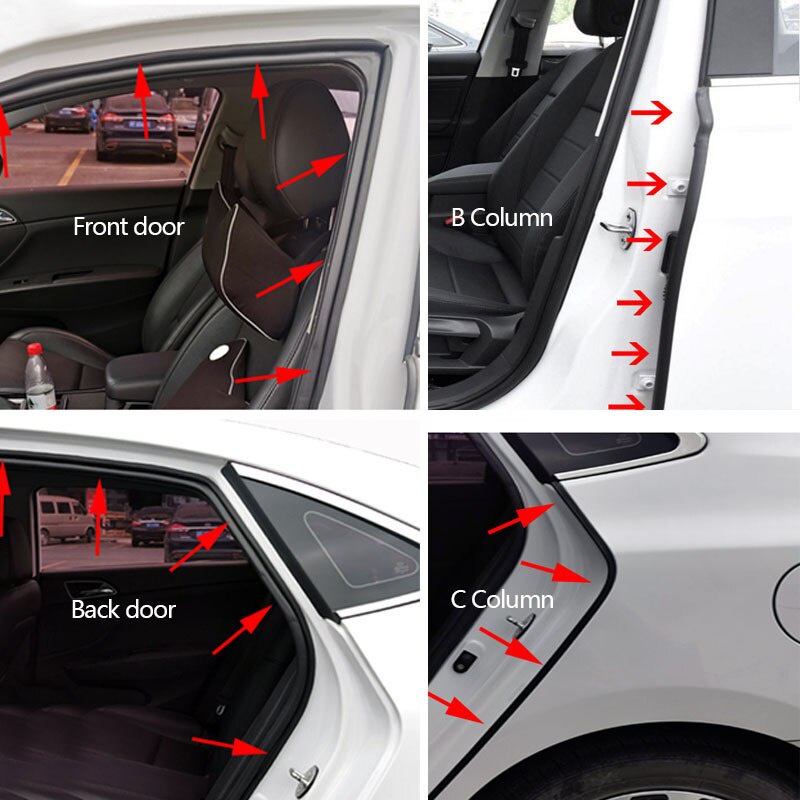 Dải cao su dán cửa xe hơi SEAMETAL hai lớp cách âm chống nước chống bụi hình chữ L