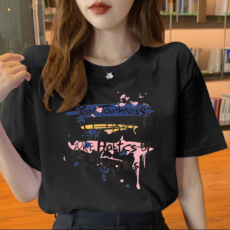 NRVP Áo Thun Tay Ngắn Dáng Rộng Plus Size 4XL Phong Cách Hàn Quốc Thời Trang Cho Nam Và Nữ