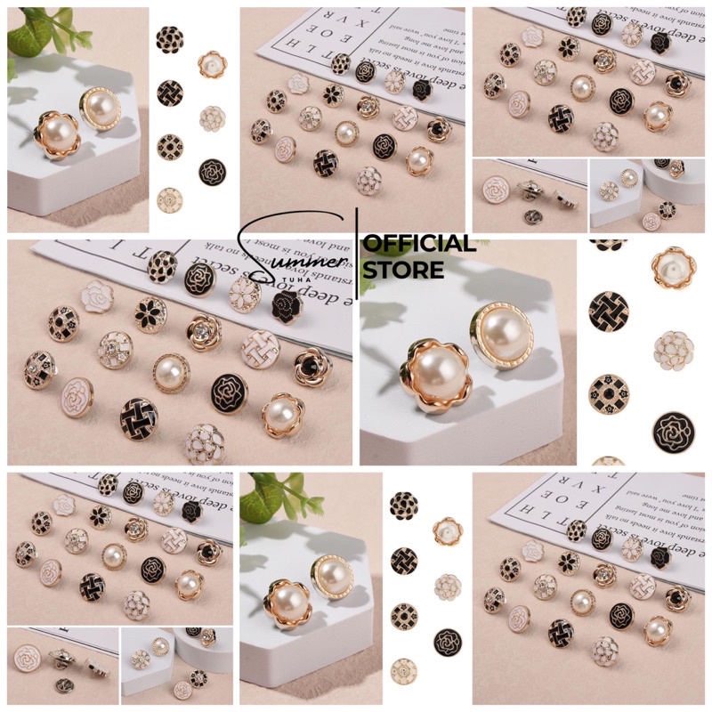 Gim khuy đính cố định quần áo sơ mi, khoác, len, mũ, quần 1,8cm kim loại