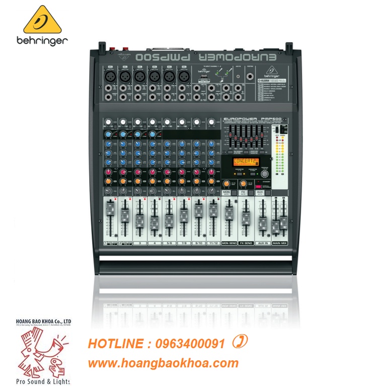 PMP500 Powered Mixer Behringer - Mixer Liên Công Suất 2 Kênh x250 Watt