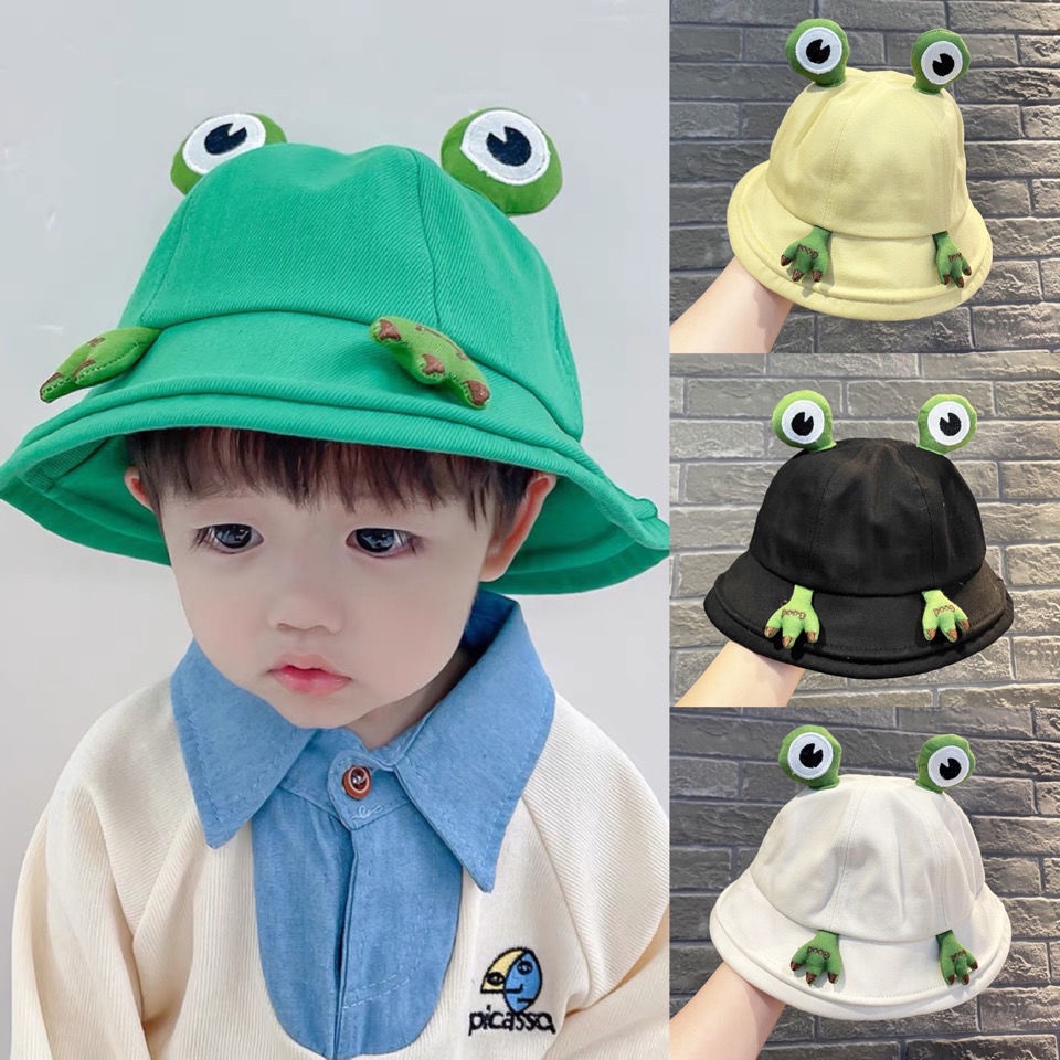 Nón Tai Bèo Họa Tiết Hoạt Hình Chú Ếch Dễ Thương Cho Bé Từ 2-7 Tuổi