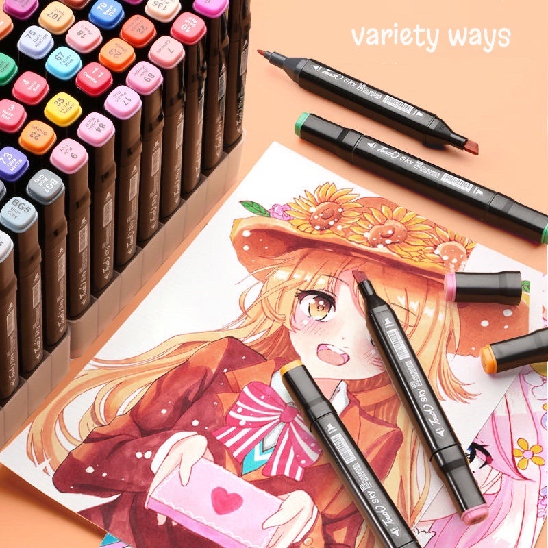 Bút màu Marker Touch Cool Bộ 36/60/80 / họa cụ tô màu dạ vẽ tranh anime