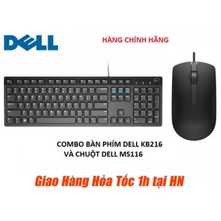 Combo bộ bàn phím dell kb216 và chuột dell ms116 - hàng chính hãng