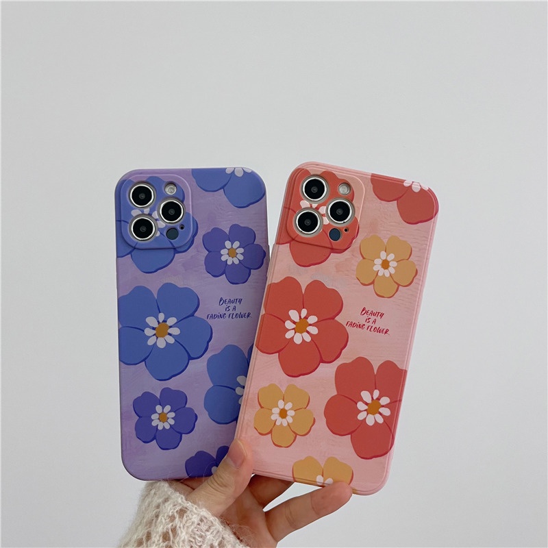 Ốp Điện Thoại Họa Tiết Hoa Tím/Hồng Mẫu Mới Cho Xiaomi POCO X3 NFC M3 Pro Redmi 10 9 9A 9i 9C Note 10 8 9 9S Pro 4G