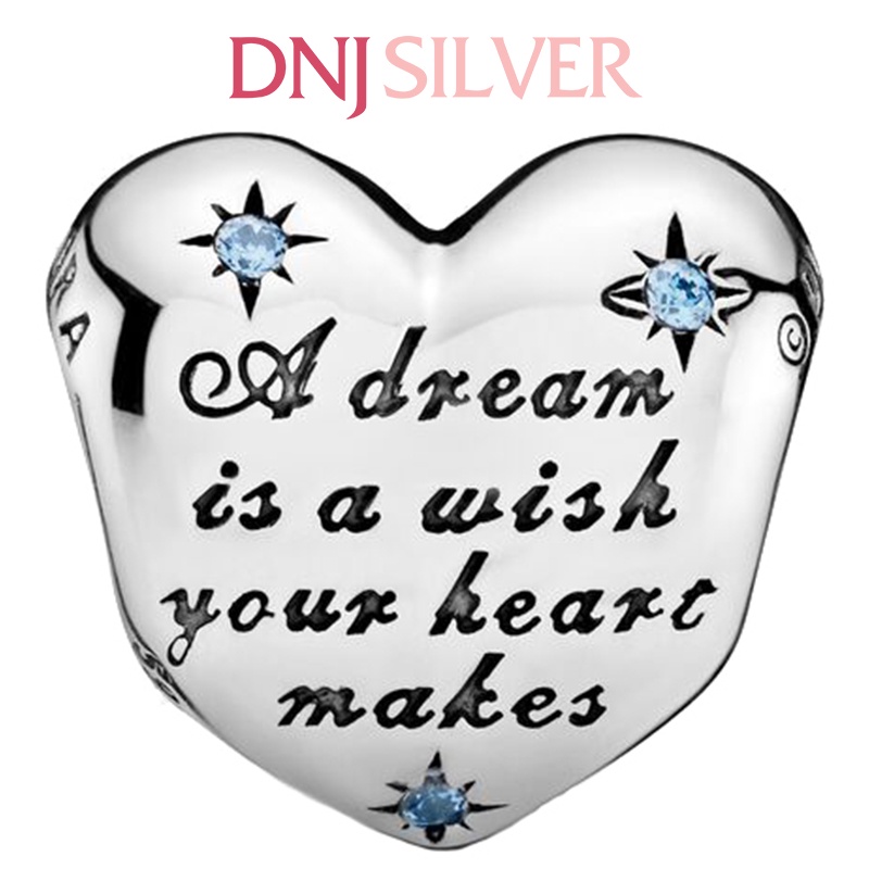 Charm bạc 925 cao cấp, hàng chuẩn bạc - Charm Disney Cinderella's Dream Heart thích hợp để mix vòng tay charm - DN470