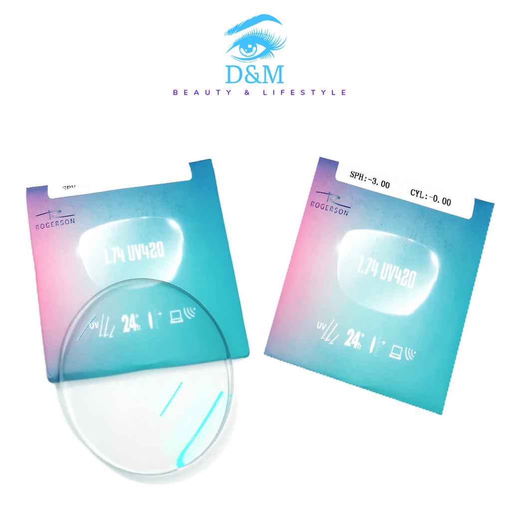 Tròng kính độ Cận 1.74 cắt ánh sáng xanh