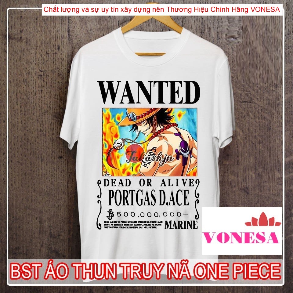 SIÊU RẺ 4 MẪU ÁO THUN ONE PIECE TRUY NÃ ACE | LUFFY | LAW | ZORO CỰC ĐẸP OP69 ( HÌNH .T.H.Ậ.T.)