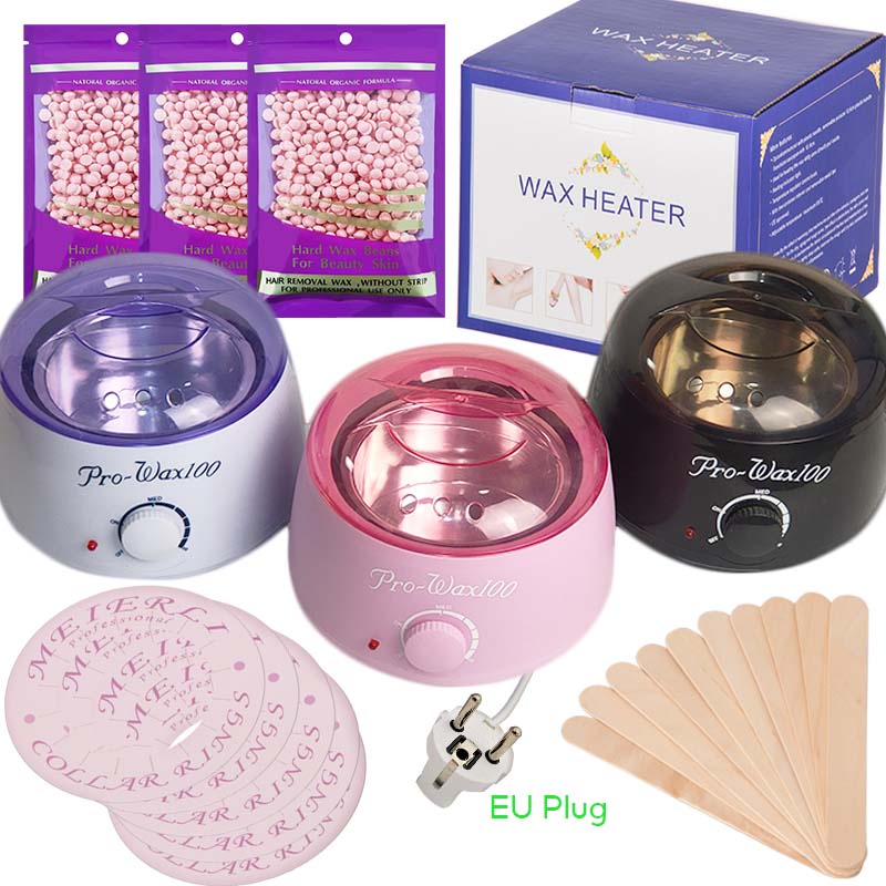 Bộ Nồi đun chảy sáp wax lông pro Nồi máy sáp wax lông Pro Wax,máy sáp+100g đậu sáp+10 que+5 Vòng chống bẩn