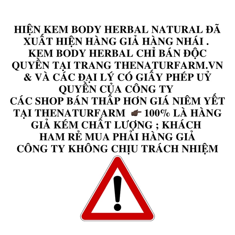 Kem body trắng da Herbal Natural 300GR [ SIÊU TRẮNG ] - Cửa hàng làm đẹp thiên nhiên handmade