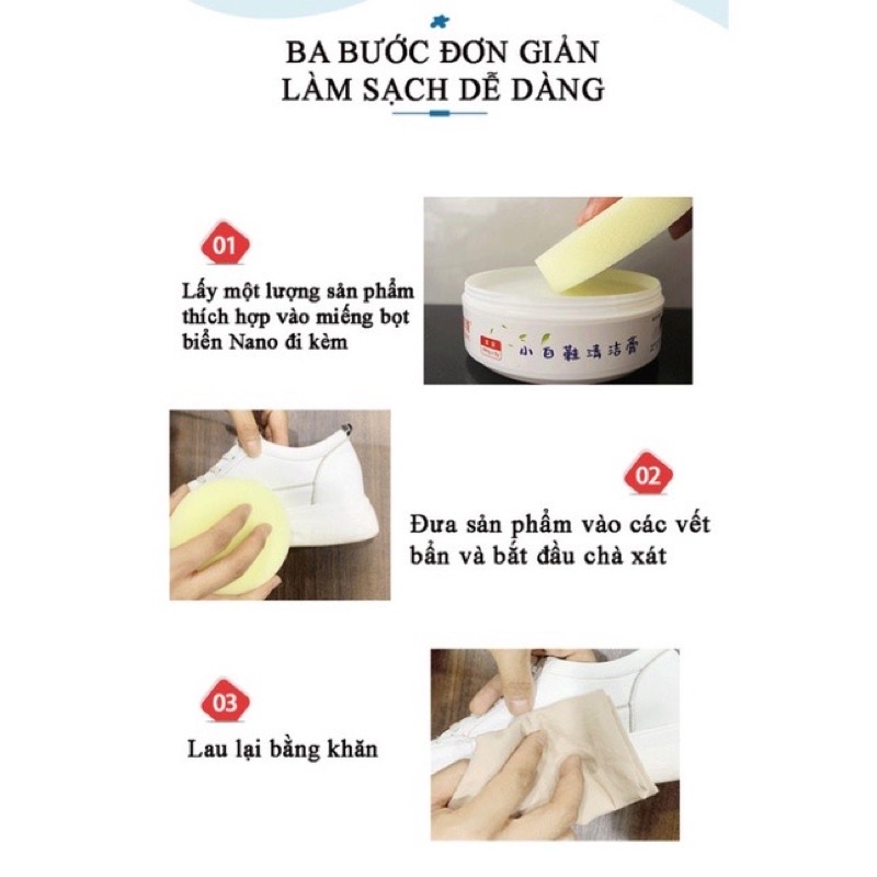 Kem Tẩy Rửa Làm Sạch Giày Thể Thao, Sáp Lau Giày Dép, Túi Xách Đồ Da Đa Năng