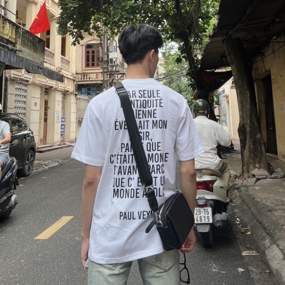 > Áo Phông Nam Nữ In Chữ Ngực . Áo Cộc Tay Phom Ulisex Tay Lỡ Nam Nữ From Rộng >