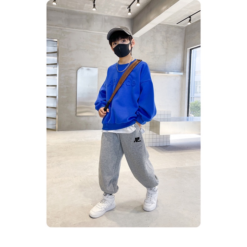 YAOEENH Bộ Đồ Thể Thao Áo Khoác Phối Quần Dài 120-170cm Thời Trang Mùa Thu Cho Bé Trai