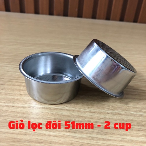 Giỏ lọc 51mm/ Chén lọc 51mm cho tay pha máy cà phê - linh kiện máy cà phê
