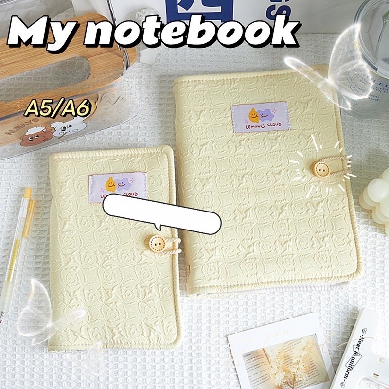 Sổ còng A5 bìa vải cute nhật ký viết tay dễ thương