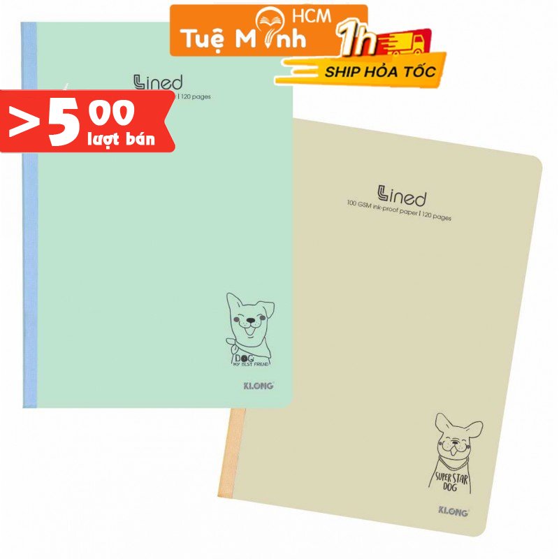 Vở kẻ ngang B5 120 trang VPPTUEMINH Lined bìa màu dễ thương, sổ KLong MS 841