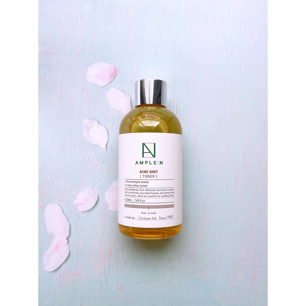 Toner Cho Da Mụn Và Nhạy Cảm AMPLE:N Acne Shot Toner 220ml