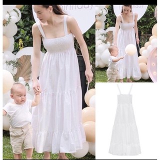 đầm trắng 2 dây