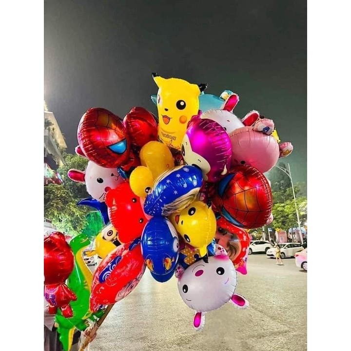 Combo 30 bóng bay hình con thú đáng yêu, ngộ nghĩnh + que to-quanghuydecor