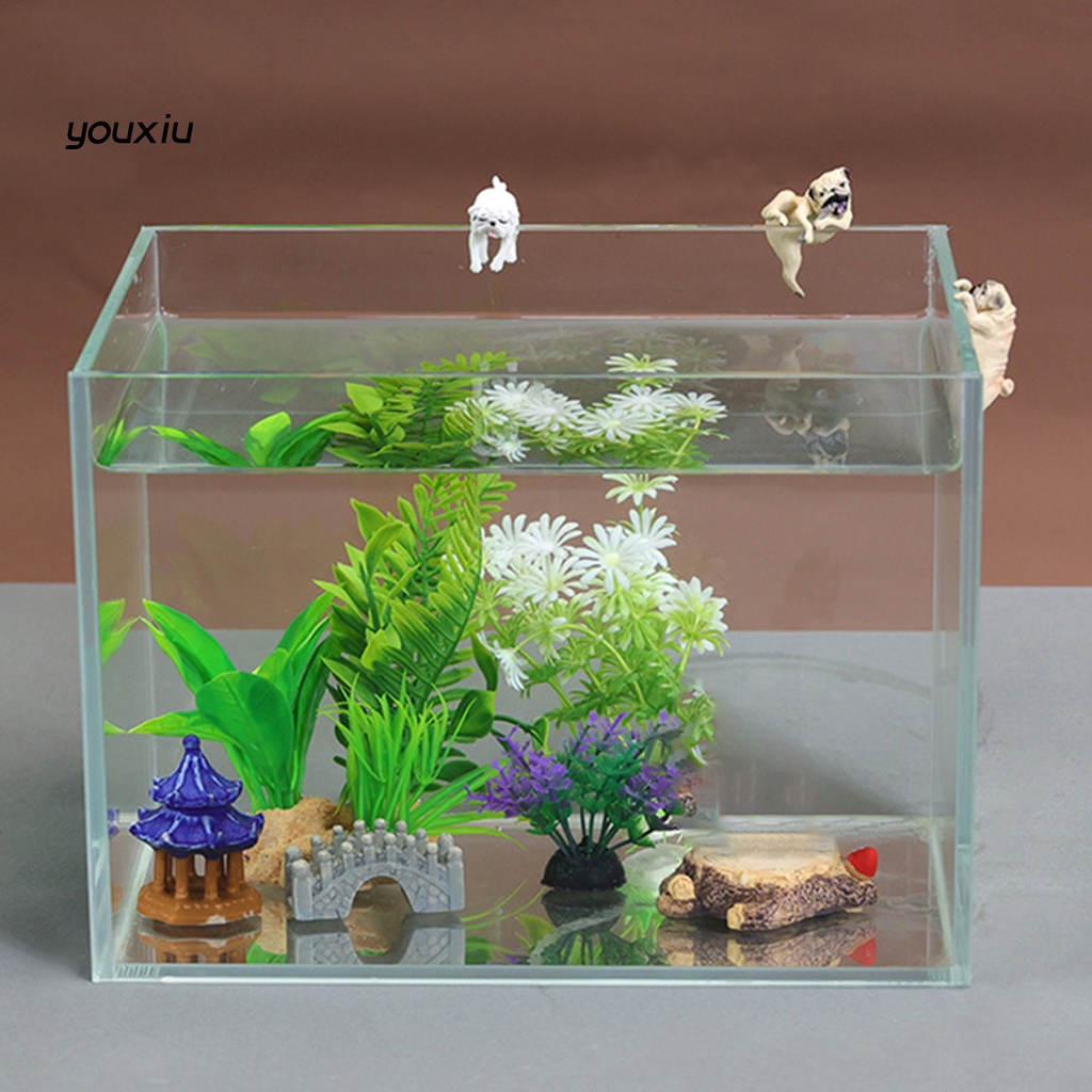 Chú Chó Pug Hoạt Hình Bằng Nhựa Resin Siêu Bền Treo Trang Trí Bể Cá