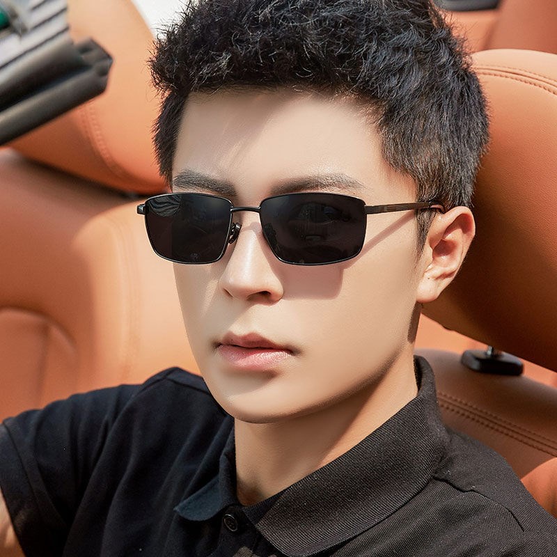 Kính Mát Phân Cực Mặt Vuông Chống Nắng Phân Cực Dành Cho Nam Lái Xe Câu Cá Ngoài Trời