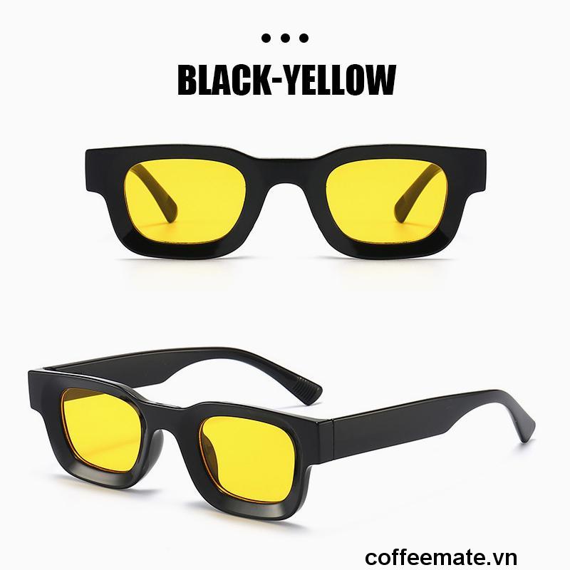 【coffeemate】⚡ Kính vuông nhỏ Kính râm phân cực phong cách Âu Mỹ Hip-hop Punk