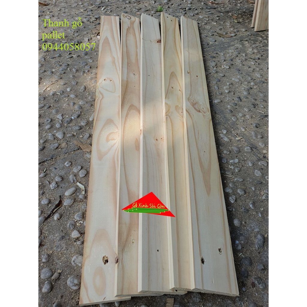 thanh gỗ pallet dài 1,3m x rộng 8,4 cm x dầy 1,4 cm loại 1