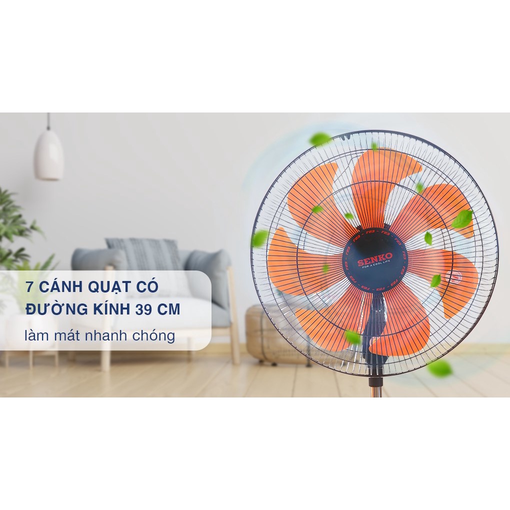 Quạt Điện Đứng 7 cánh Senko LTS1636 - Giao Màu Ngẫu Nhiên