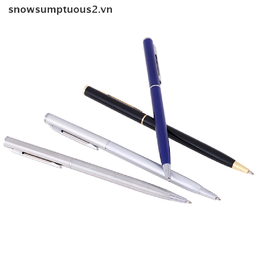 Bút Bi Mực Đen Ngòi 1mm Bằng Kim Loại Tiện Dụng Cho Văn Phòng