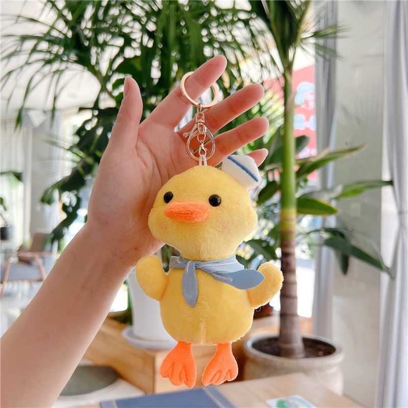 Móc Khóa Vịt Nhồi Bông Dễ Thương Đáng Yêu
