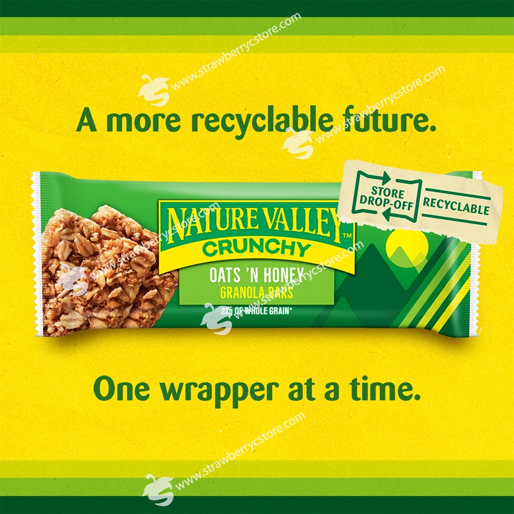 Thanh Ngũ Cốc Yến Mạch, Mật Ong Nature Valley Oats 'n Honey Crunchy Granola Bars, Hộp 12 Thanh  , 253g