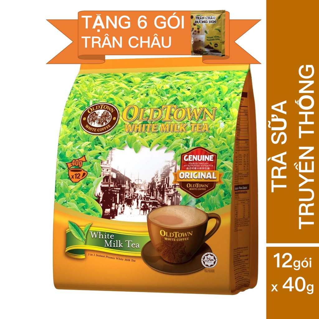 Trà Sữa OldTown Hòa Tan 3 trong 1 - OldTown White Milk Tea 480g (12 gói_40g)