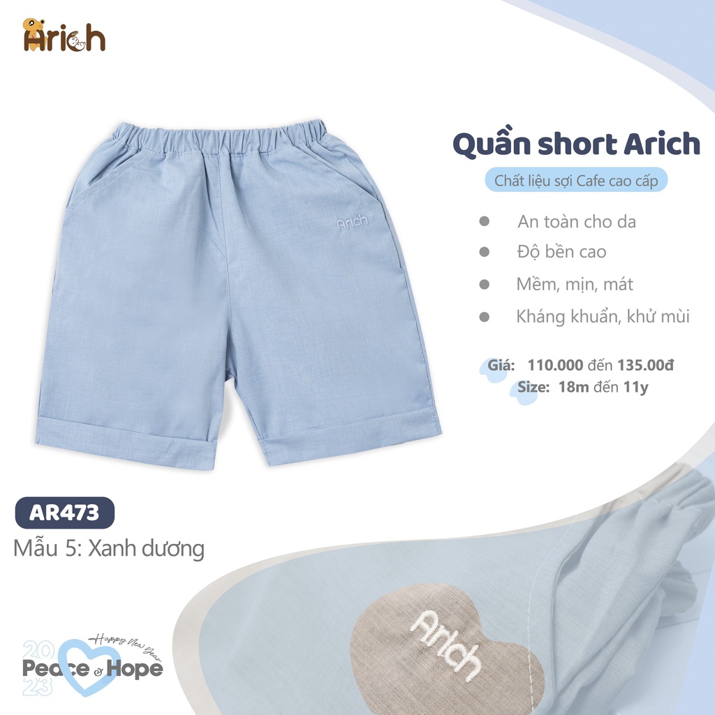 Quần short chất liệu cà phê (chỉ còn đen size 6-7y)