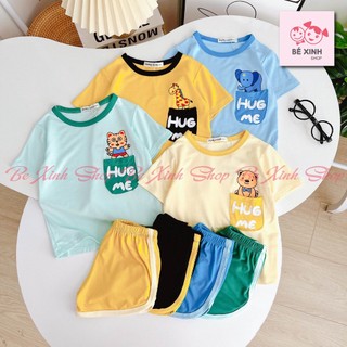 Đồ Bộ Quần Áo Mặc Nhà Cho Bé Gái Bé Trai Minky Mom  Set Đồ Bộ Minky Mom Cho Trẻ Em Bé Gái Bé Trai HUG ME