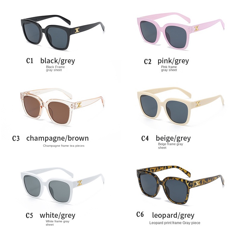 Kính Mát Gọng Vuông Oversize Chống Tia UV Thời Trang Hàn Quốc Cổ Điển Cho Nam Và Nữ