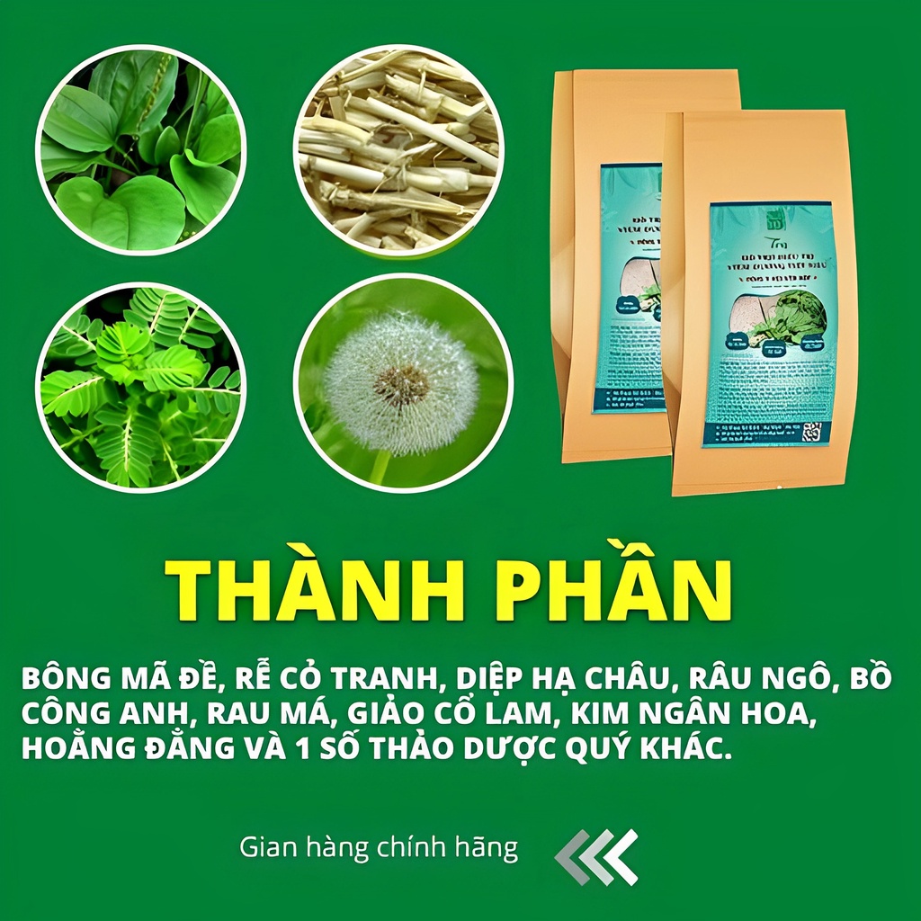 Trà hỗ trợ viêm đường tiết niệu thảo dược túi lọc Nguyên Mộc ngừa tiểu đêm tiểu rát mát gan bổ thận trong 7 ngày