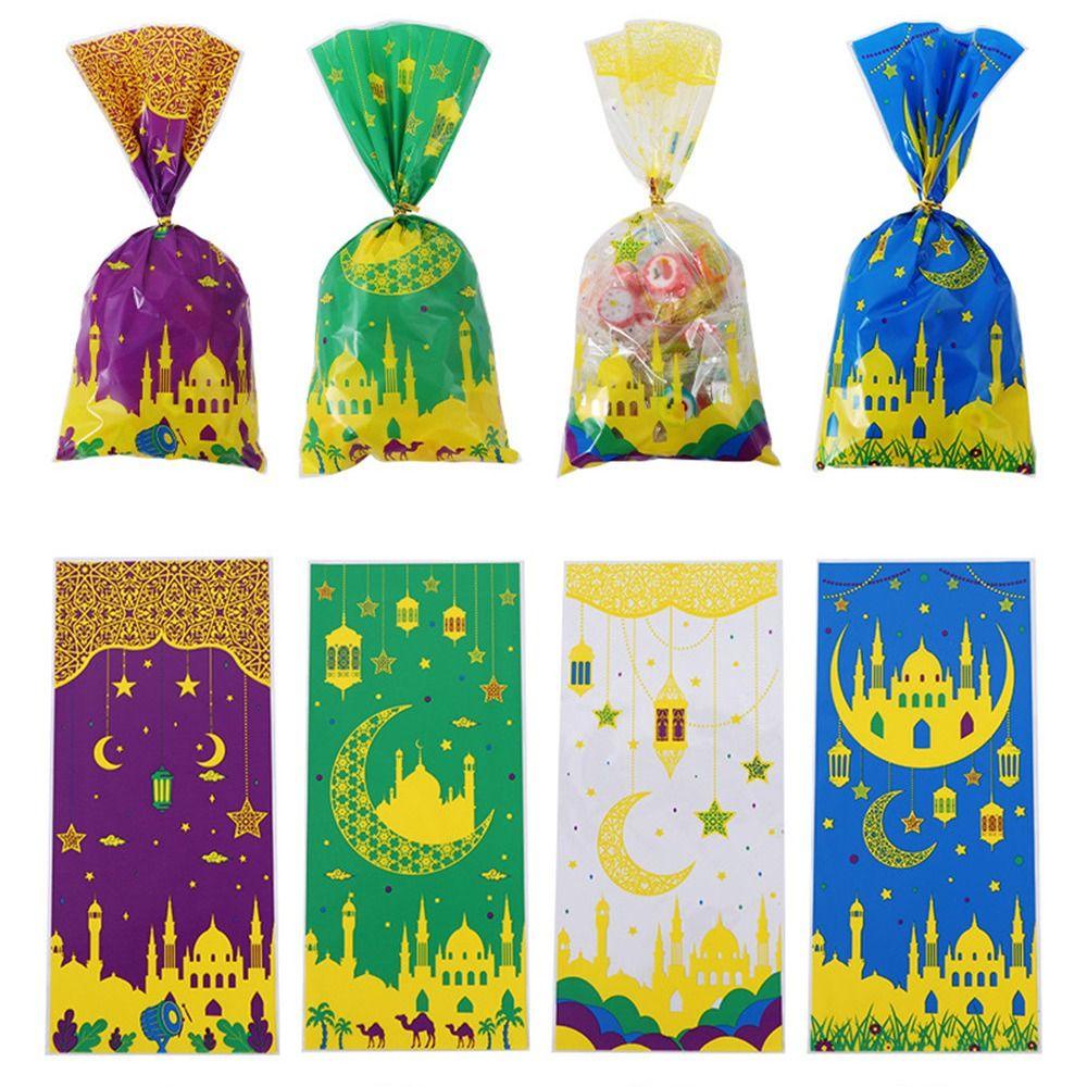 CHOOKEY Set 50 Túi Đựng Kẹo Kèm Dây Thừng Phong Cách Hồi Giáo