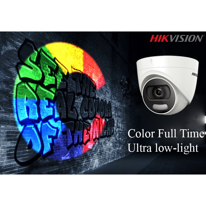 Camera HIKVISION LMFS 2MP Vỏ Kim Loại Có Mic Full Color Hàng Chính Hãng Bảo Hành 2 NăM