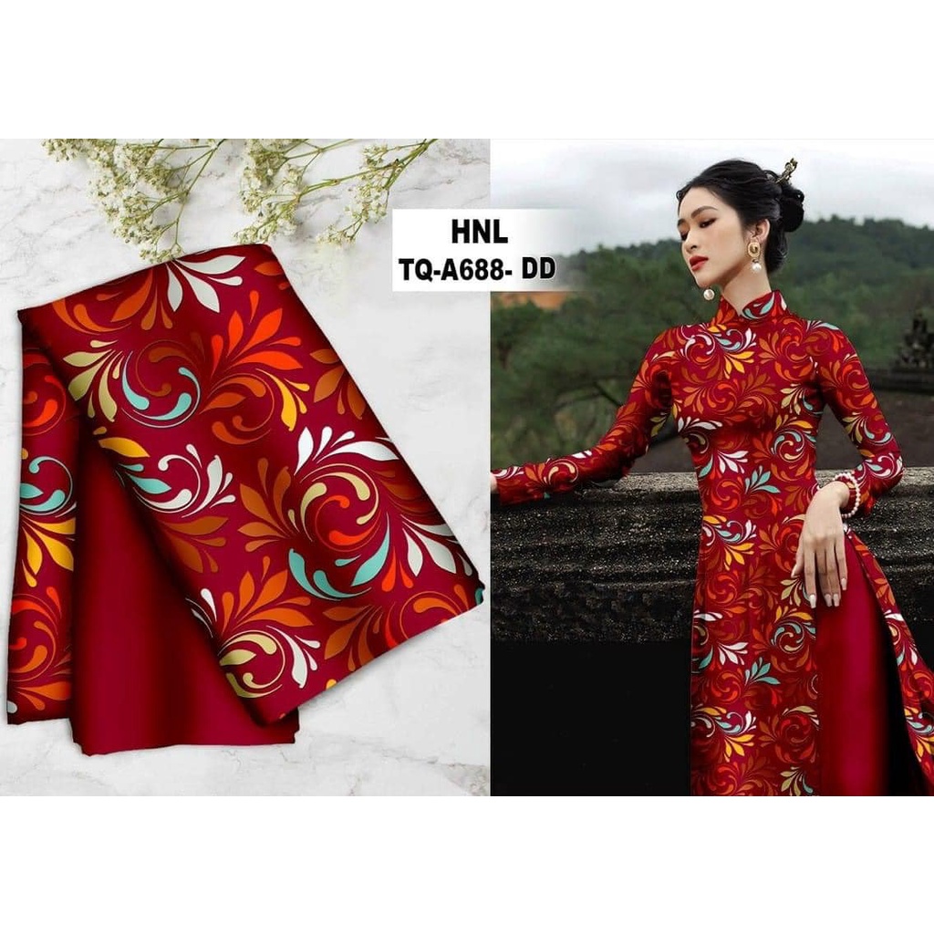 Vải áo dài mẫu sang trọng trung niên mặc siêu đẹp, hàng cao cấp